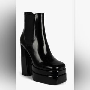 Jeffrey Campbell Kickin It Platform Stacked Heel Boot